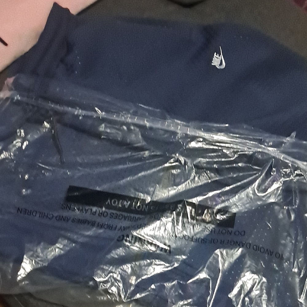 Nike Navy Blue Athletic Pullover with White Swoosh